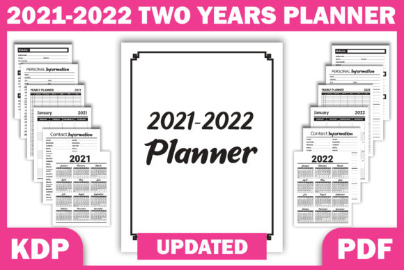 Download 2021 2022 Two Years Planner | KDP - 2021 2022 Collection