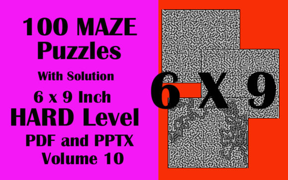 Download 100 Maze Puzzle Hard 6x9 PDF PPTX Vol 10 - Pdf Collection