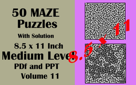 Download 50 Maze Medium Level 8.5x11 PDF PPTX V11 - Pdf Collection