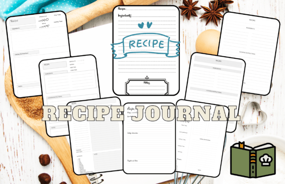 Download Recipe Journal Interiors KDP - Journal interior Collection