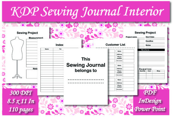 Download KDP Sewing Journal Interior - Journal interior Collection