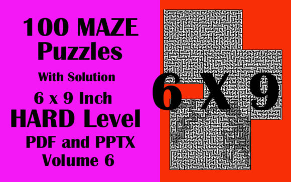Download 100 Maze Puzzle Hard 6x9 PDF PPTX Vol 6 - Pdf Collection