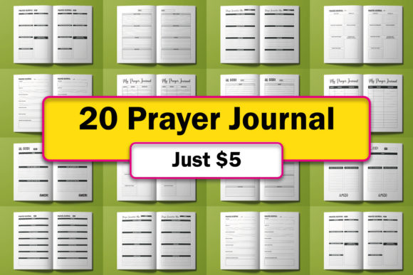 Download Prayer Journal Interior Bundle - Journal interior Collection