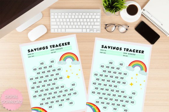 Download Money Saving Tracker Cute Printable PDF - Pdf Collection