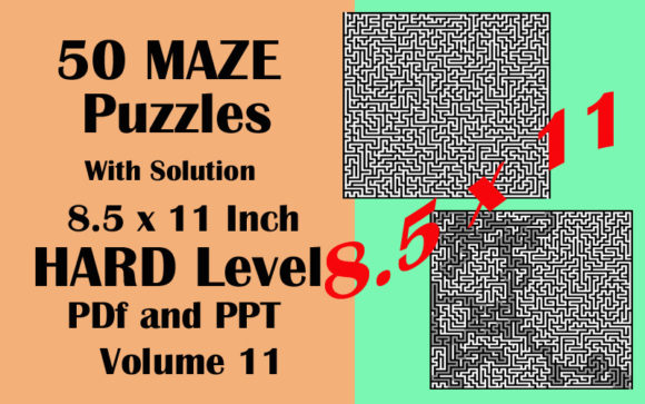 Download 50 Maze Puzzle HARD Level PDF PPTX Vol11 - Pdf Collection