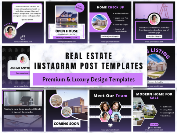 Download Real Estate Instagram Canva Templates - Instagram canva templates Collection